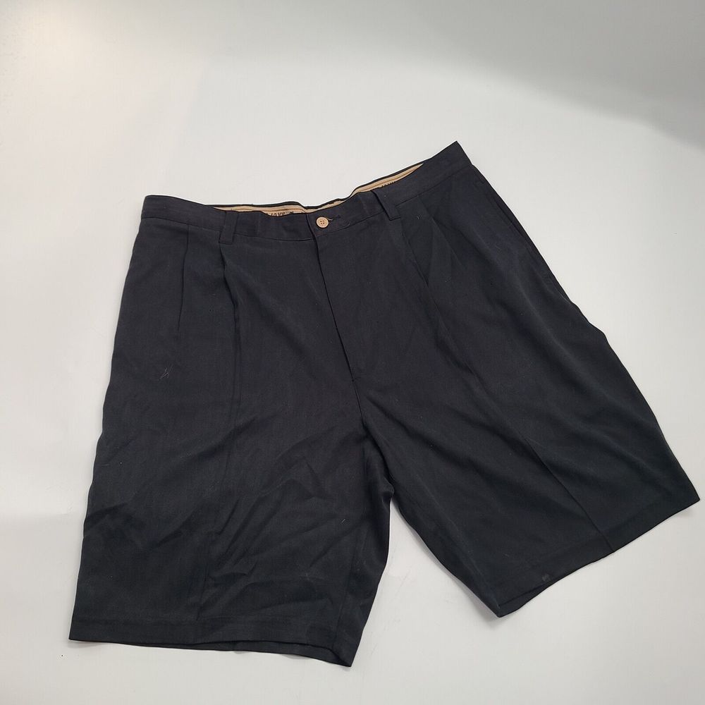 Jamaica‎ Jaxx Men's 100% Silk Pleated Shorts Black • Size 38